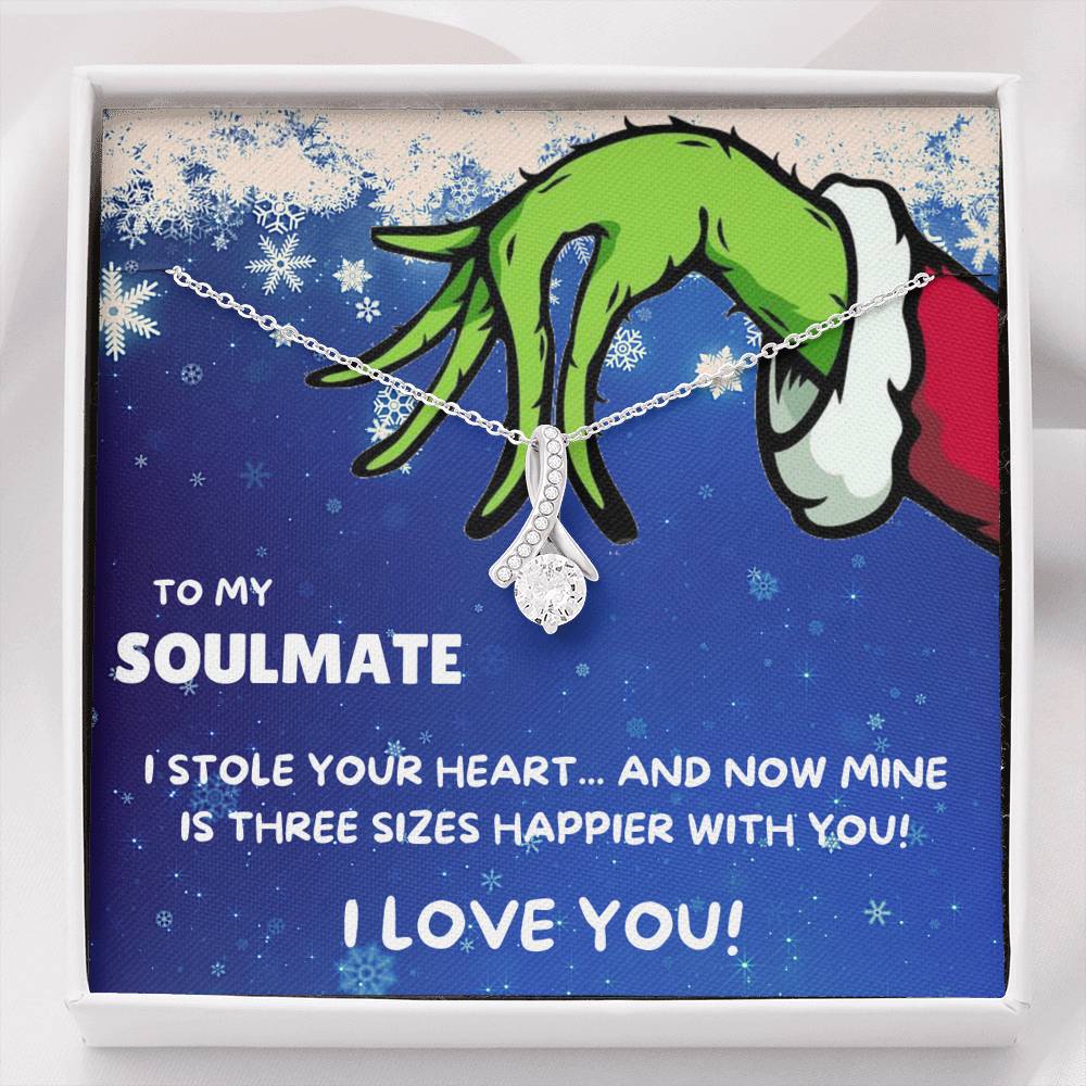 TO MY SOULMATE "THREE SIZES HAPPIER" ALLURING BEAUTY NECKLACE GIFT SET - ON CLOUD NINE GIFTS