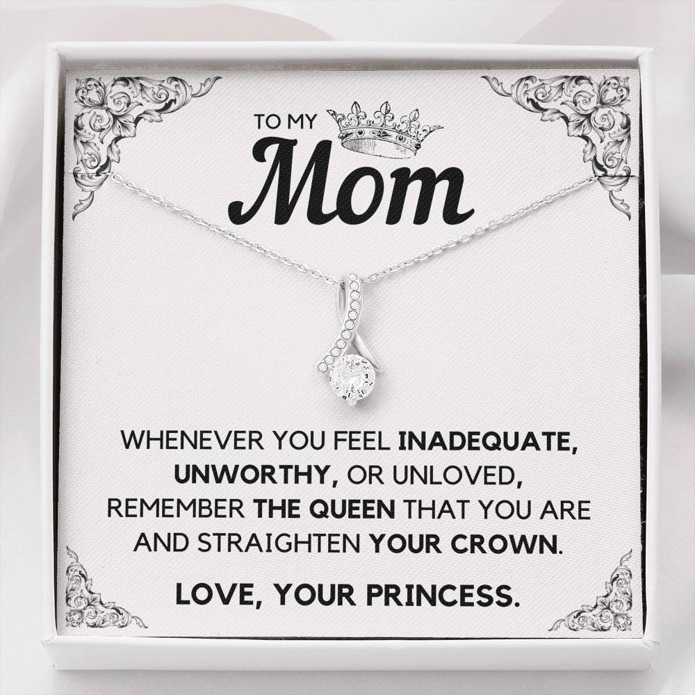TO MY MOM PRINCESS ALLURING BEAUTY NECKLACE GIFT SET - ON CLOUD NINE GIFTS