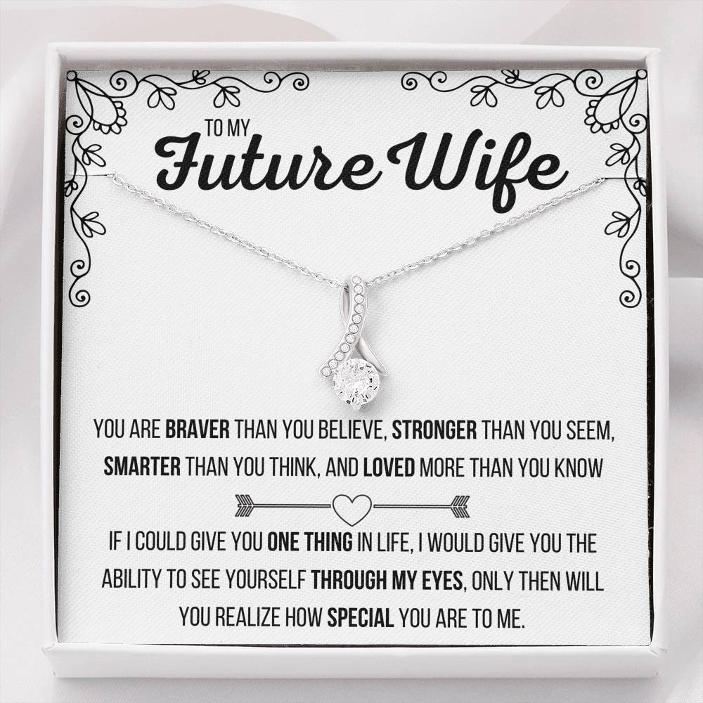 TO MY FUTURE WIFE "LOVED MORE THAN YOU KNOW" ALLURING BEAUTY NECKLACE GIFT SET - ON CLOUD NINE GIFTS