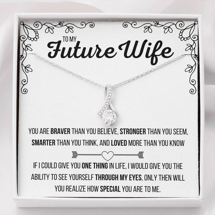 TO MY FUTURE WIFE "LOVED MORE THAN YOU KNOW" ALLURING BEAUTY NECKLACE GIFT SET - ON CLOUD NINE GIFTS