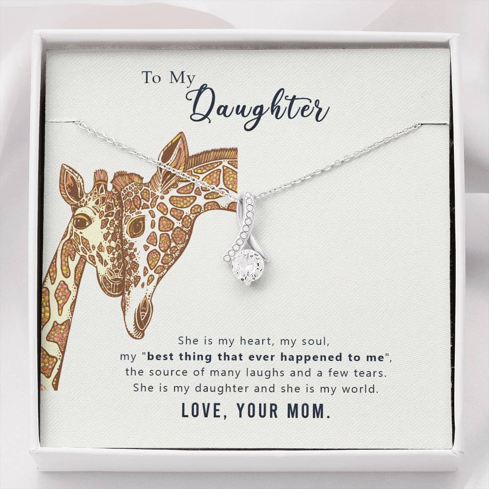 TO MY DAUGHTER "MY WORLD" ALLURING BEAUTY NECKLACE GIFT SET - ON CLOUD NINE GIFTS