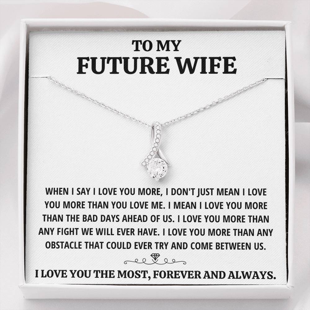 TO MY FUTURE WIFE "THE MOST - WHITE" ALLURING BEAUTY NECKLACE GIFT SET - ON CLOUD NINE GIFTS