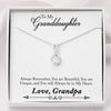 TO MY GRANDDAUGHTER "ALWAYS REMEMBER - SO" ALLURING BEAUTY NECKLACE GIFT SET - ON CLOUD NINE GIFTS