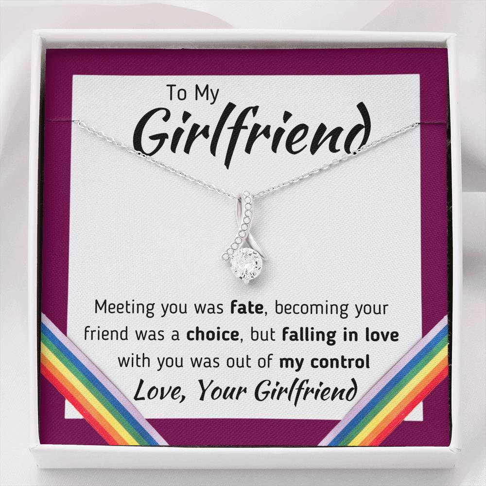 TO MY GIRLFRIEND "LOVE, YOUR GIRLFRIEND" ALLURING BEAUTY NECKLACE GIFT SET - ON CLOUD NINE GIFTS