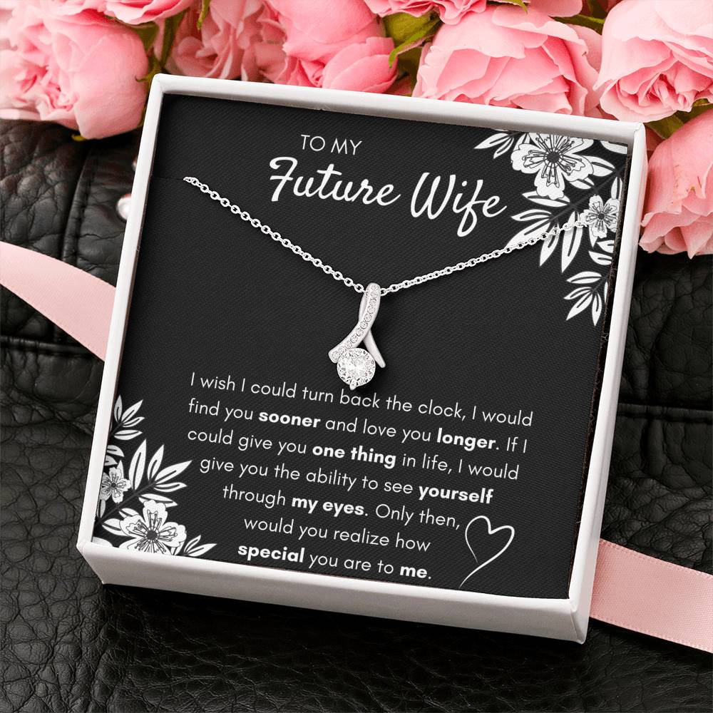 TO MY FUTURE WIFE "FIND YOU SOONER" ALLURING BEAUTY NECKLACE GIFT SET - ON CLOUD NINE GIFTS