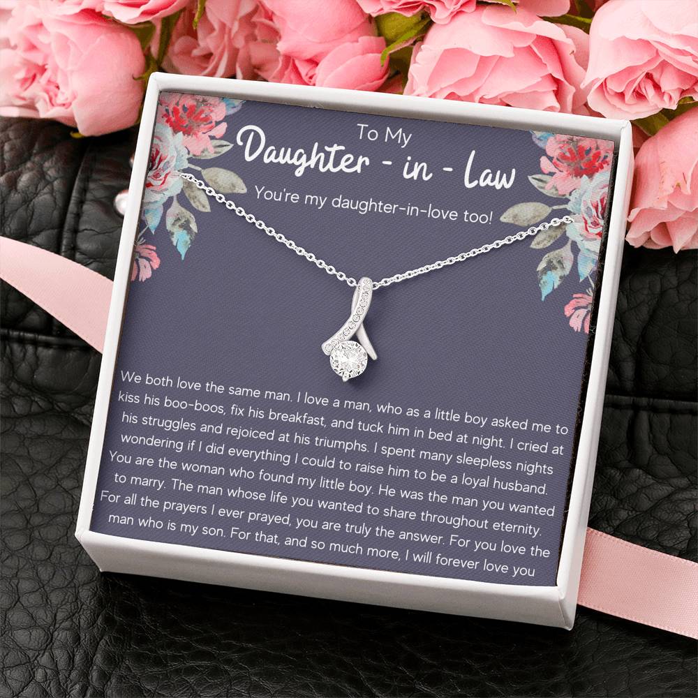 TO MY DAUGHTER IN LAW DAUGHTER IN LOVE ALLURING BEAUTY NECKLACE GIFT SET - ON CLOUD NINE GIFTS