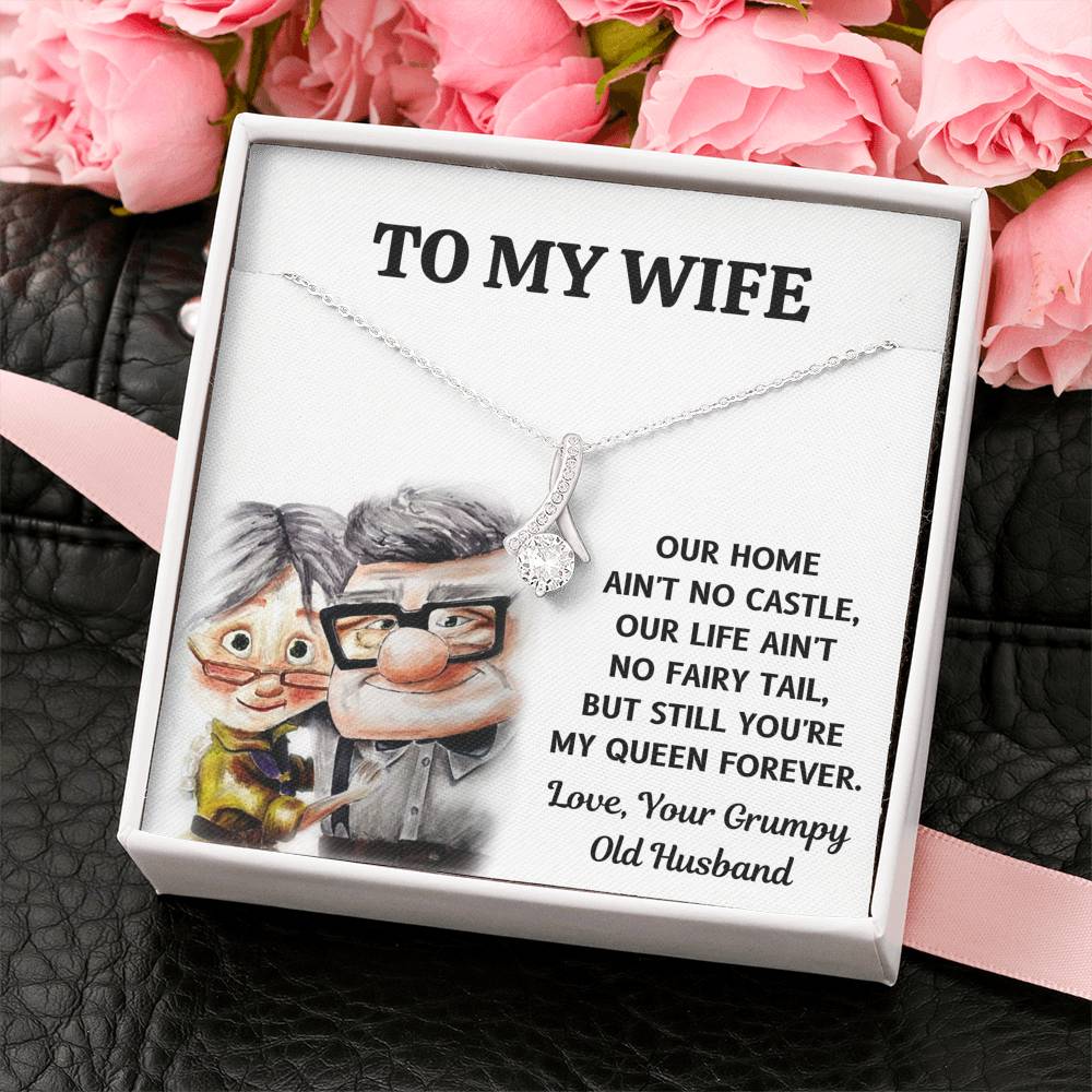 TO MY WIFE "CASTLE - UP" ALLURING BEAUTY NECKLACE GIFT SET - ON CLOUD NINE GIFTS
