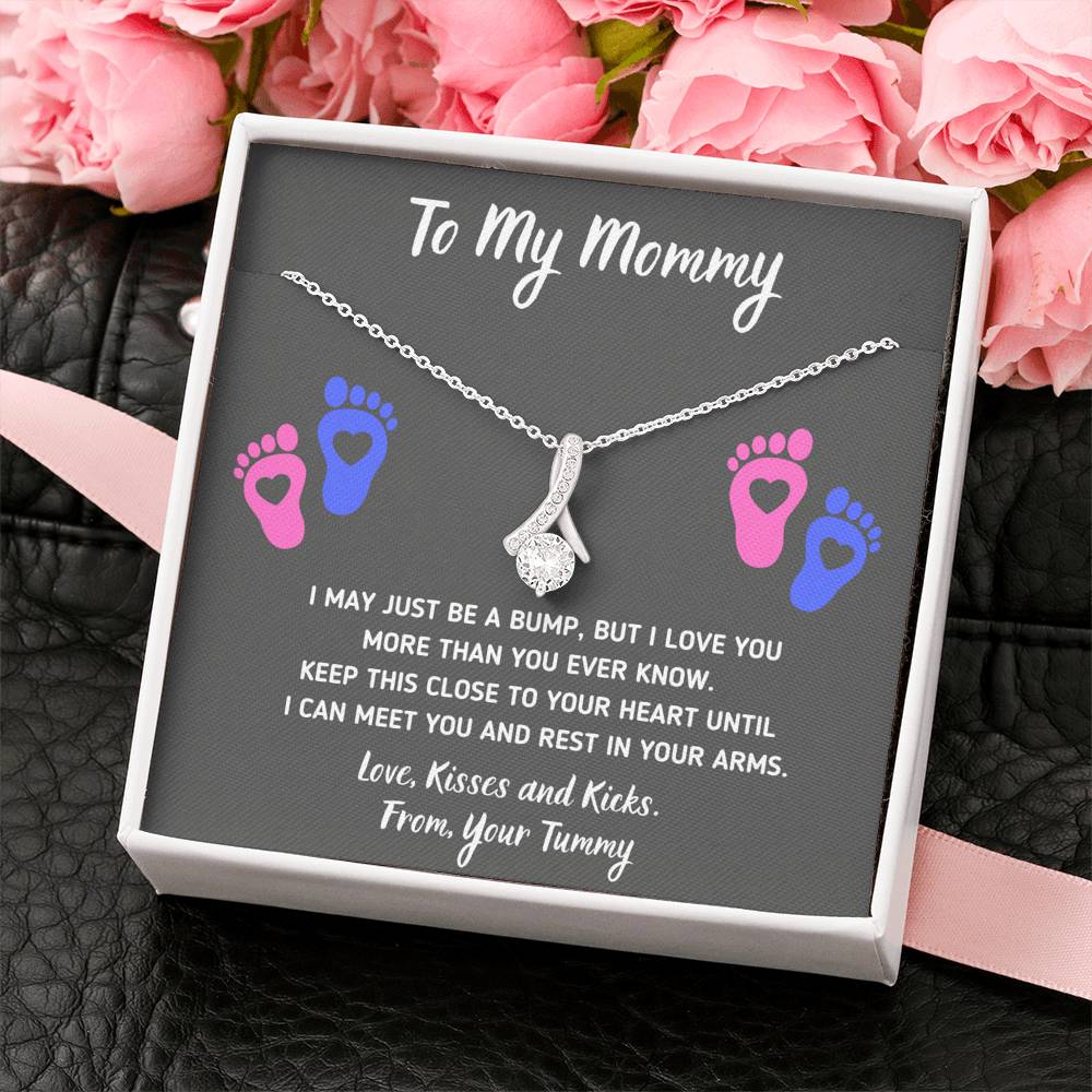 TO MY MOMMY "HEART-FEET" ALLURING BEAUTY NECKLACE GIFT SET - ON CLOUD NINE GIFTS