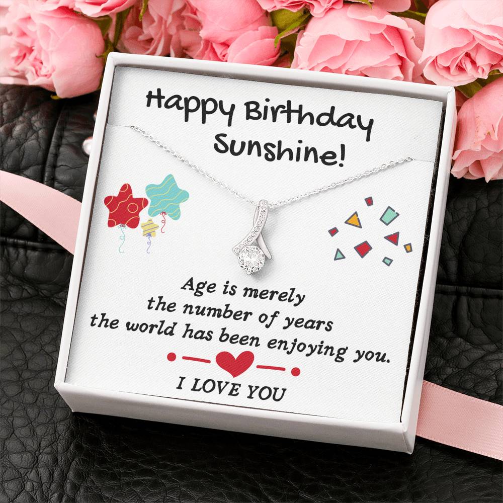 HAPPY BIRTHDAY SUNSHINE ALLURING BEAUTY NECKLACE GIFT SET - ON CLOUD NINE GIFTS