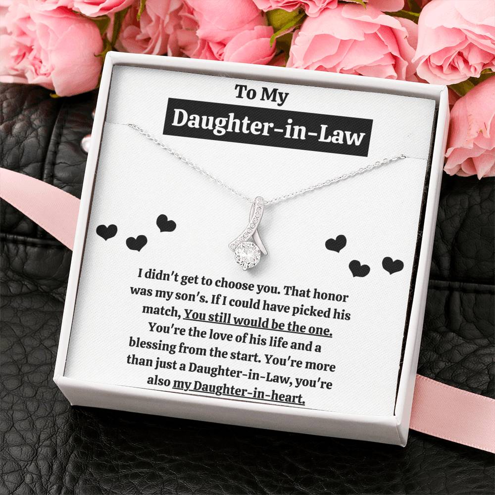 TO MY DAUGHTER-IN-LAW "BLESSING FROM THE START" ALLURING BEAUTY NECKLACE GIFT SET - ON CLOUD NINE GIFTS