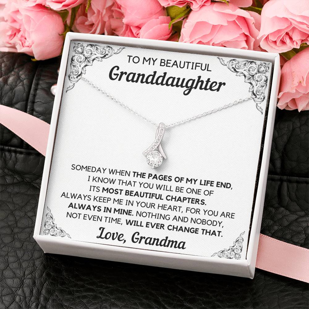 TO MY BEAUTIFUL GRANDDAUGHTER FROM GRANDMA CHAPTERS ALLURING BEAUTY NECKLACE GIFT SET - ON CLOUD NINE GIFTS