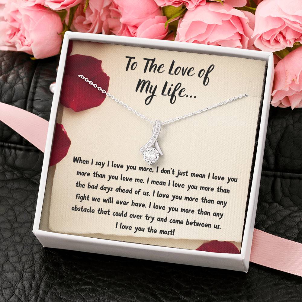 TO THE LOVE OF MY LIFE "LOVE NOTE" ALLURING BEAUTY NECKLACE GIFT SET - ON CLOUD NINE GIFTS