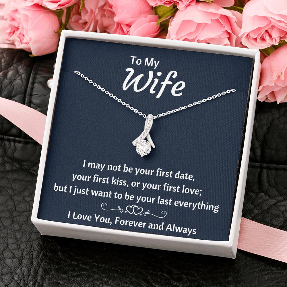 TO MY WIFE "YOUR LAST EVERYTHING" ALLURING BEAUTY NECKLACE GIFT SET - ON CLOUD NINE GIFTS