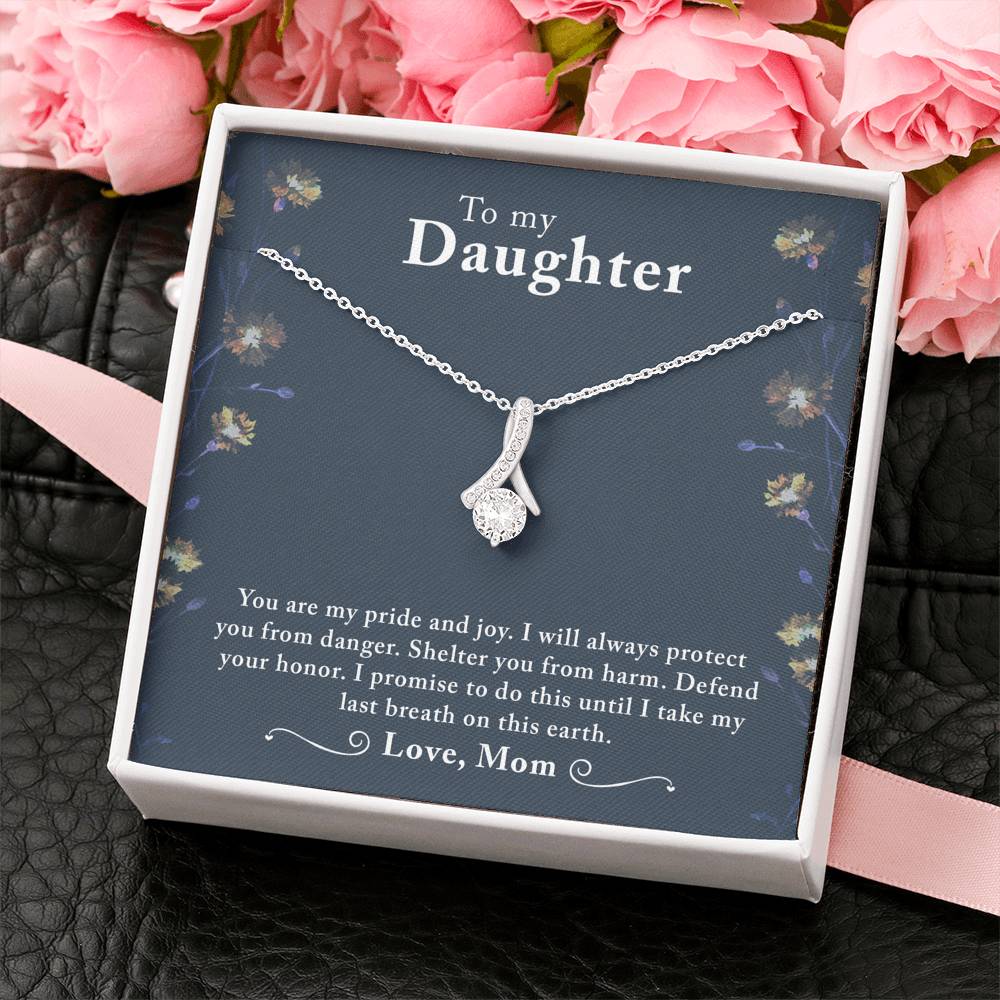 TO MY DAUGHTER "LAST BREATH" ALLURING BEAUTY NECKLACE GIFT SET - ON CLOUD NINE GIFTS