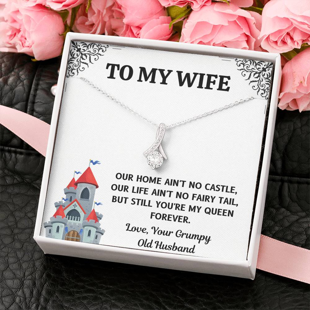 TO MY WIFE "CASTLE" ALLURING BEAUTY NECKLACE GIFT SET - ON CLOUD NINE GIFTS