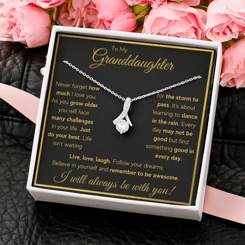 TO MY GRANDDAUGHTER RAIN ALLURING BEAUTY NECKLACE GIFT SET - ON CLOUD NINE GIFTS