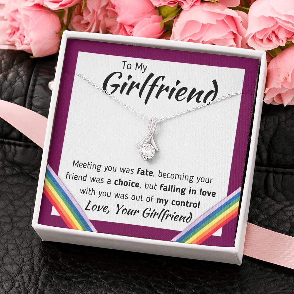TO MY GIRLFRIEND "LOVE, YOUR GIRLFRIEND" ALLURING BEAUTY NECKLACE GIFT SET - ON CLOUD NINE GIFTS