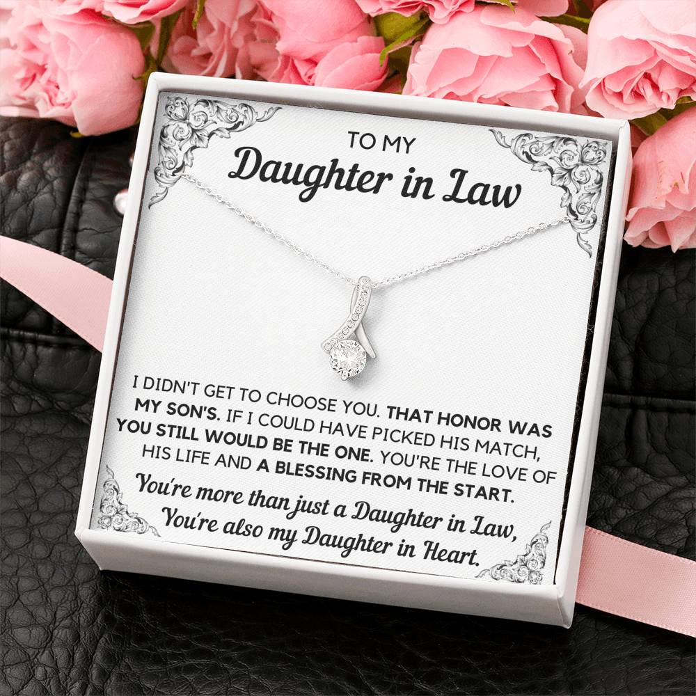 TO MY DAUGHTER-IN-LAW HONOR ALLURING BEAUTY NECKLACE GIFT SET - ON CLOUD NINE GIFTS
