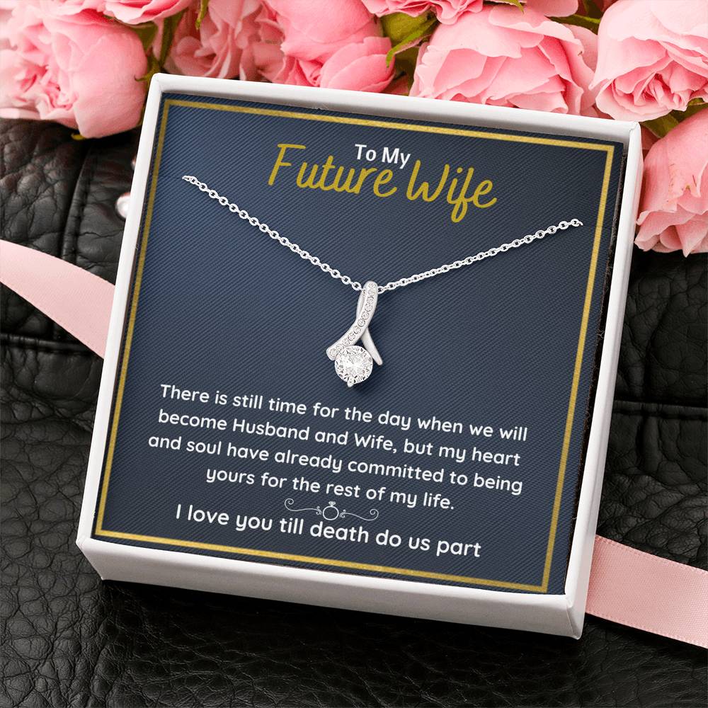 TO MY FUTURE WIFE "COMMITTED" ALLURING BEAUTY NECKLACE GIFT SET - ON CLOUD NINE GIFTS