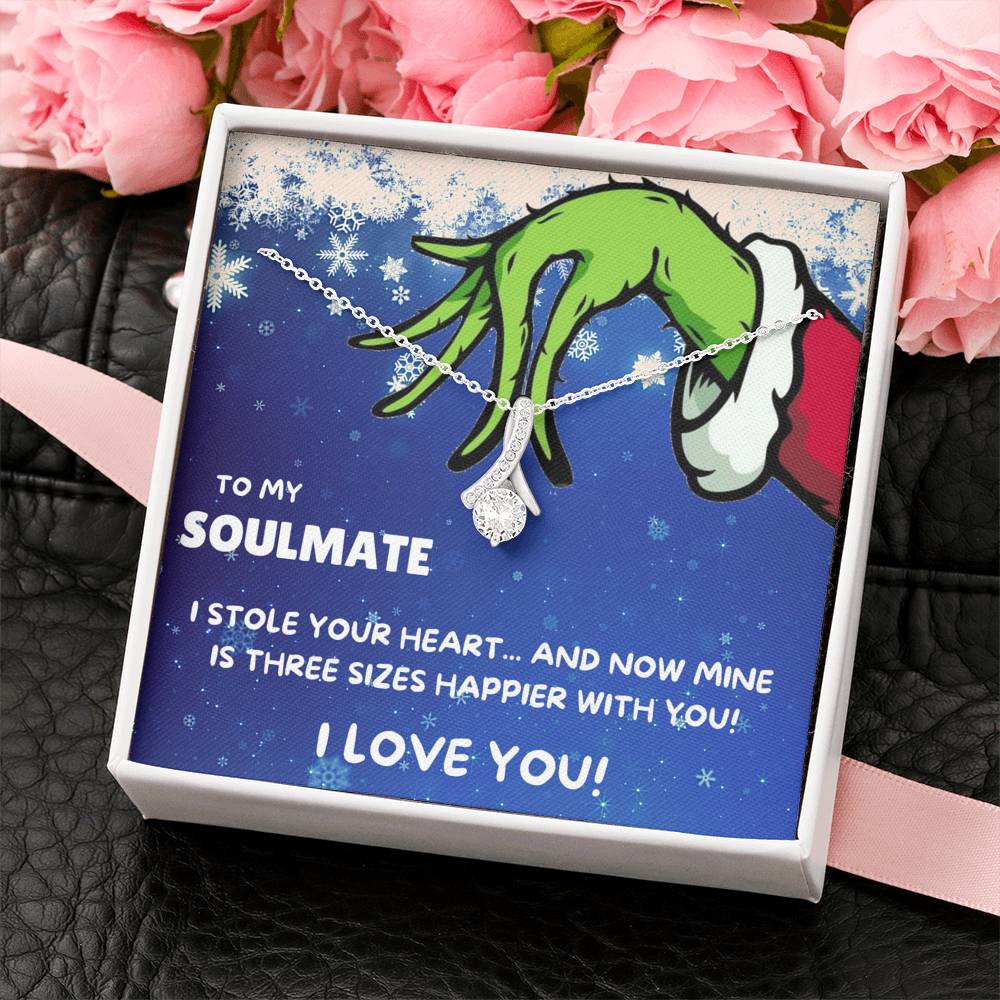 TO MY SOULMATE "THREE SIZES HAPPIER" ALLURING BEAUTY NECKLACE GIFT SET - ON CLOUD NINE GIFTS
