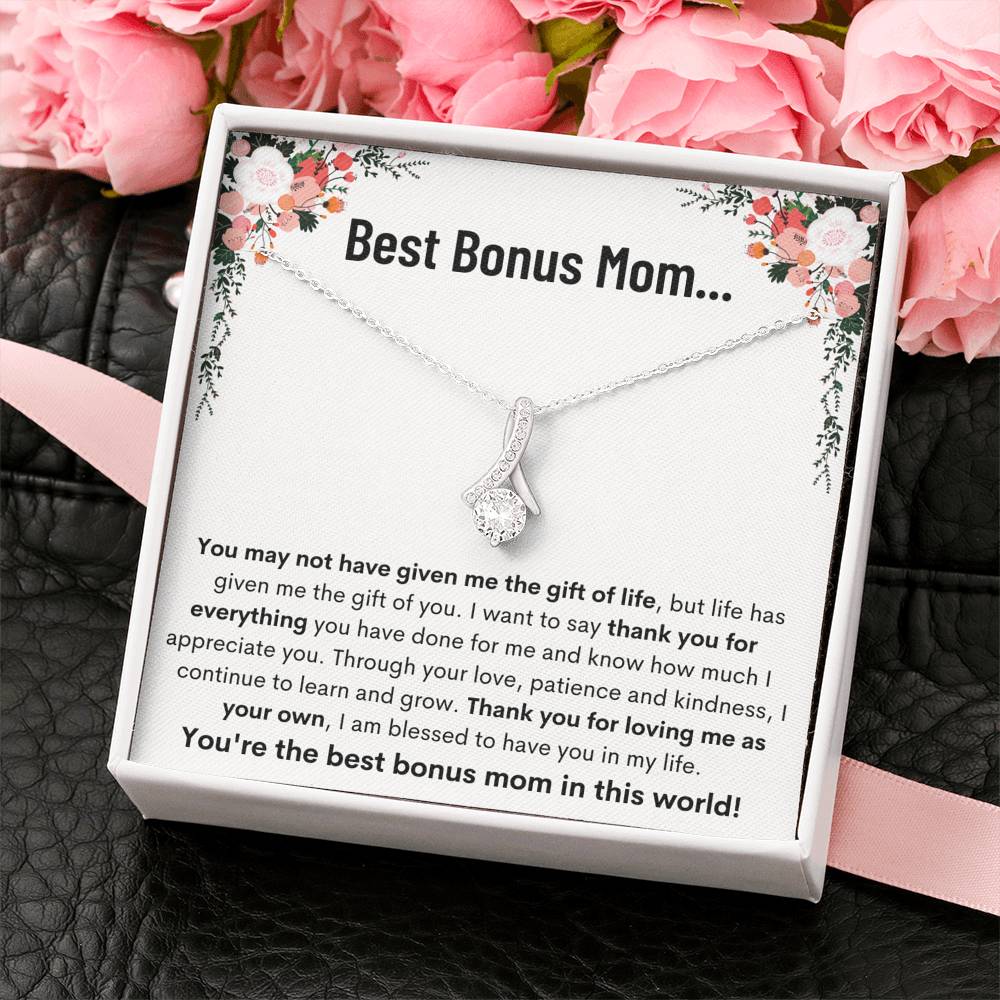 BEST BONUS MOM "LEARN AND GROW" ALLURING BEAUTY NECKLACE GIFT SET - ON CLOUD NINE GIFTS