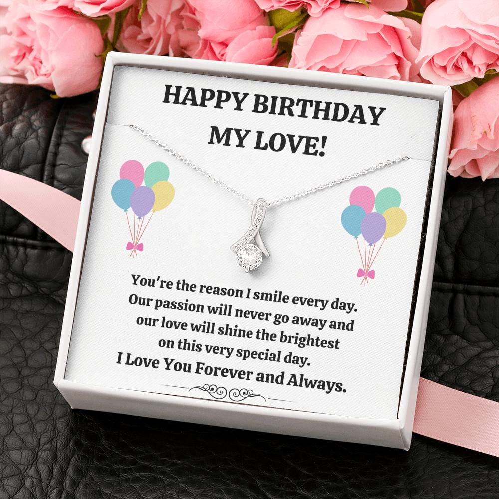 TO MY LOVE "REASON I SMILE" ALLURING BEAUTY NECKLACE BIRTHDAY GIFT SET - ON CLOUD NINE GIFTS