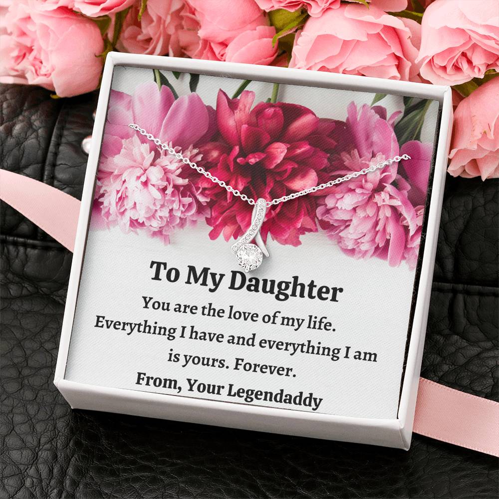 TO MY DAUGHTER "FROM, YOUR LEGENDADDY" ALLURING BEAUTY NECKLACE GIFT SET - ON CLOUD NINE GIFTS