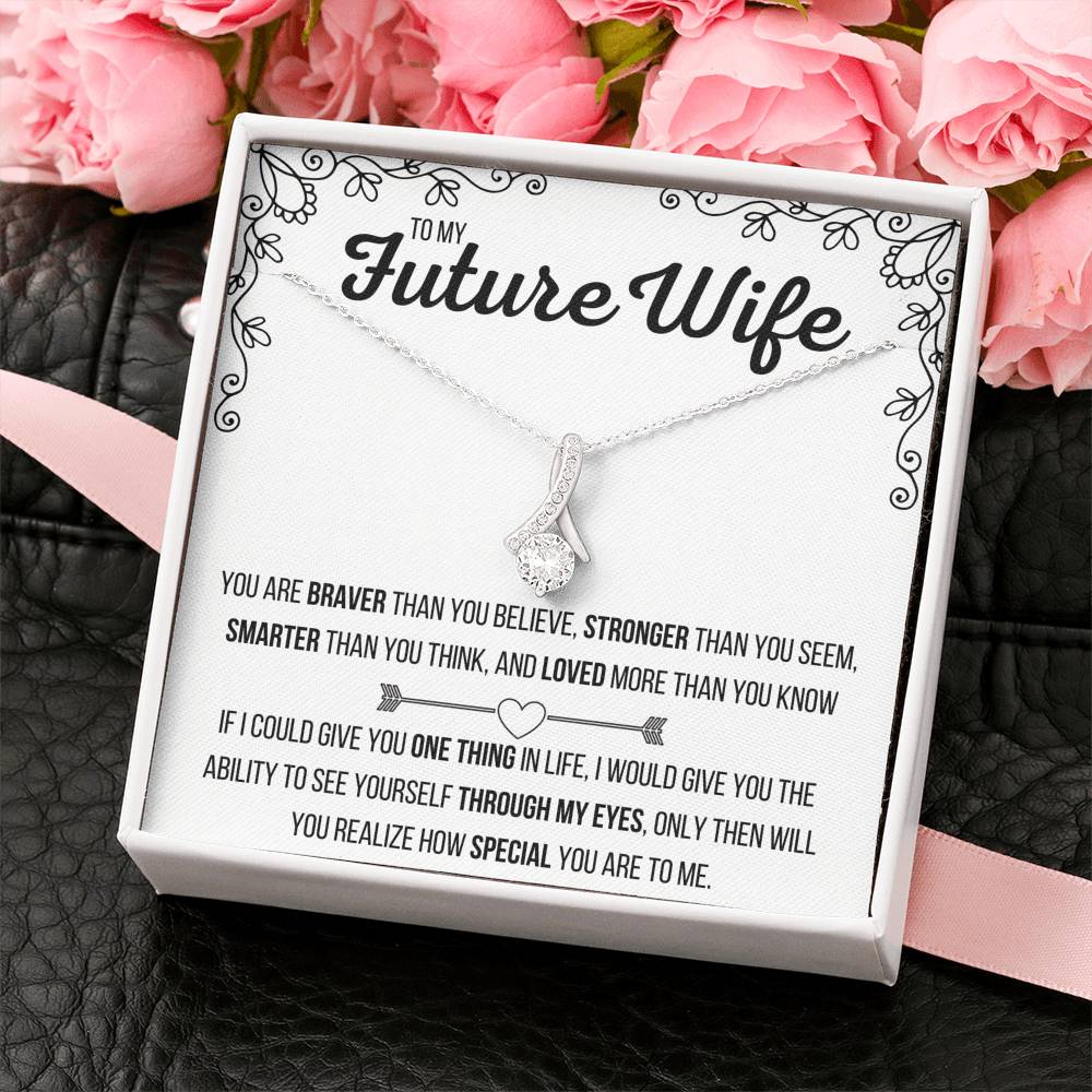 TO MY FUTURE WIFE "LOVED MORE THAN YOU KNOW" ALLURING BEAUTY NECKLACE GIFT SET - ON CLOUD NINE GIFTS