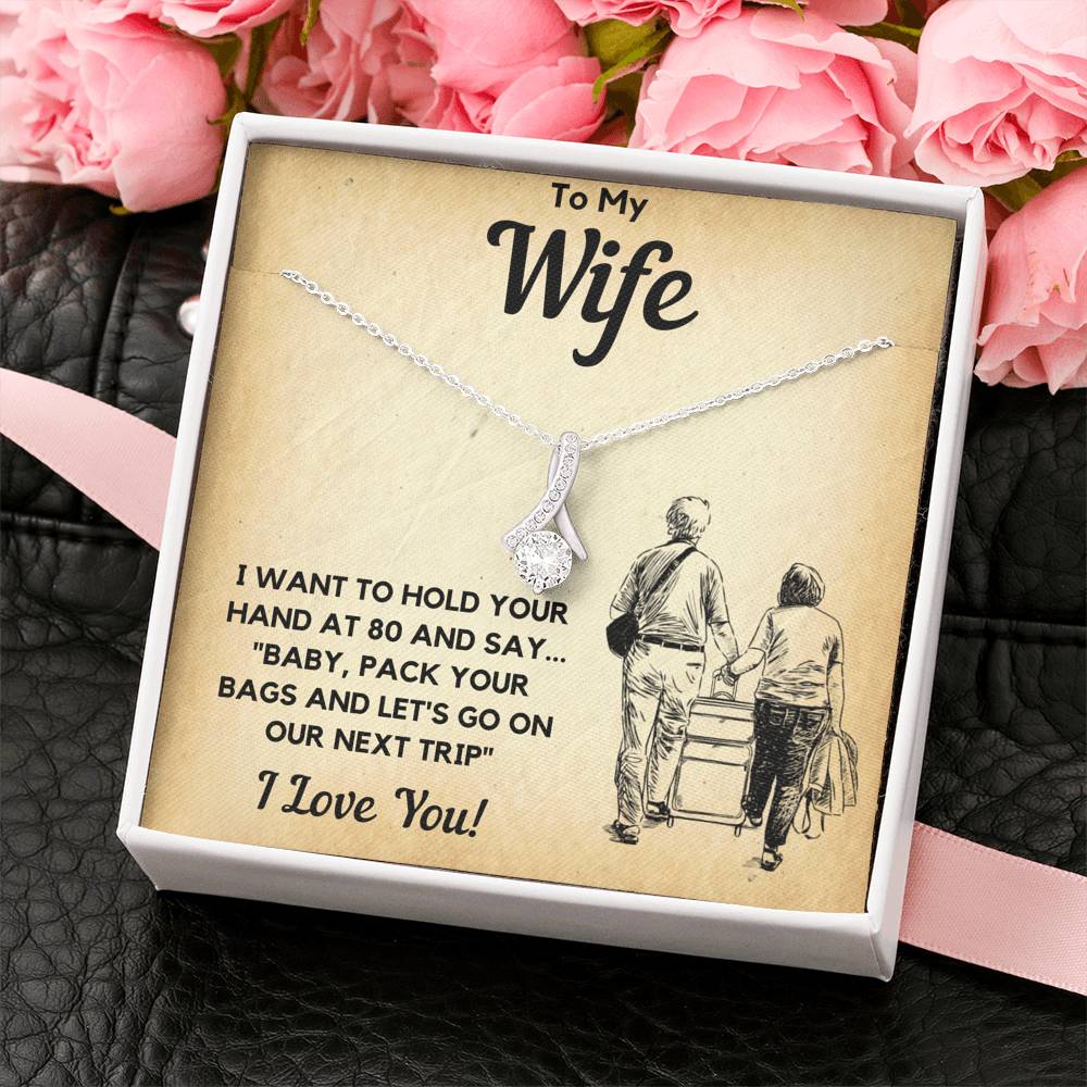 TO MY WIFE BAGS ALLURING BEAUTY NECKLACE GIFT SET - ON CLOUD NINE GIFTS