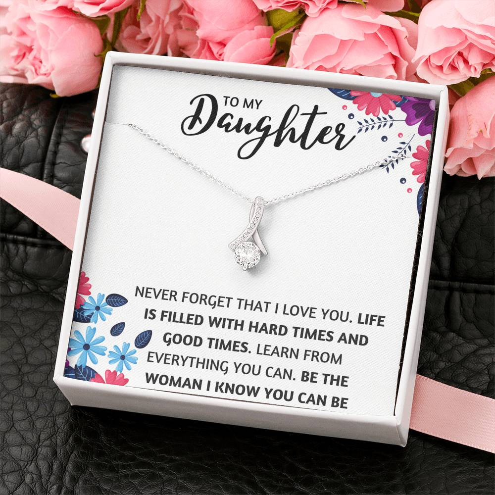 TO MY DAUGHTER "THE WOMAN I KNOW YOU CAN BE" ALLURING BEAUTY NECKLACE GIFT SET - ON CLOUD NINE GIFTS