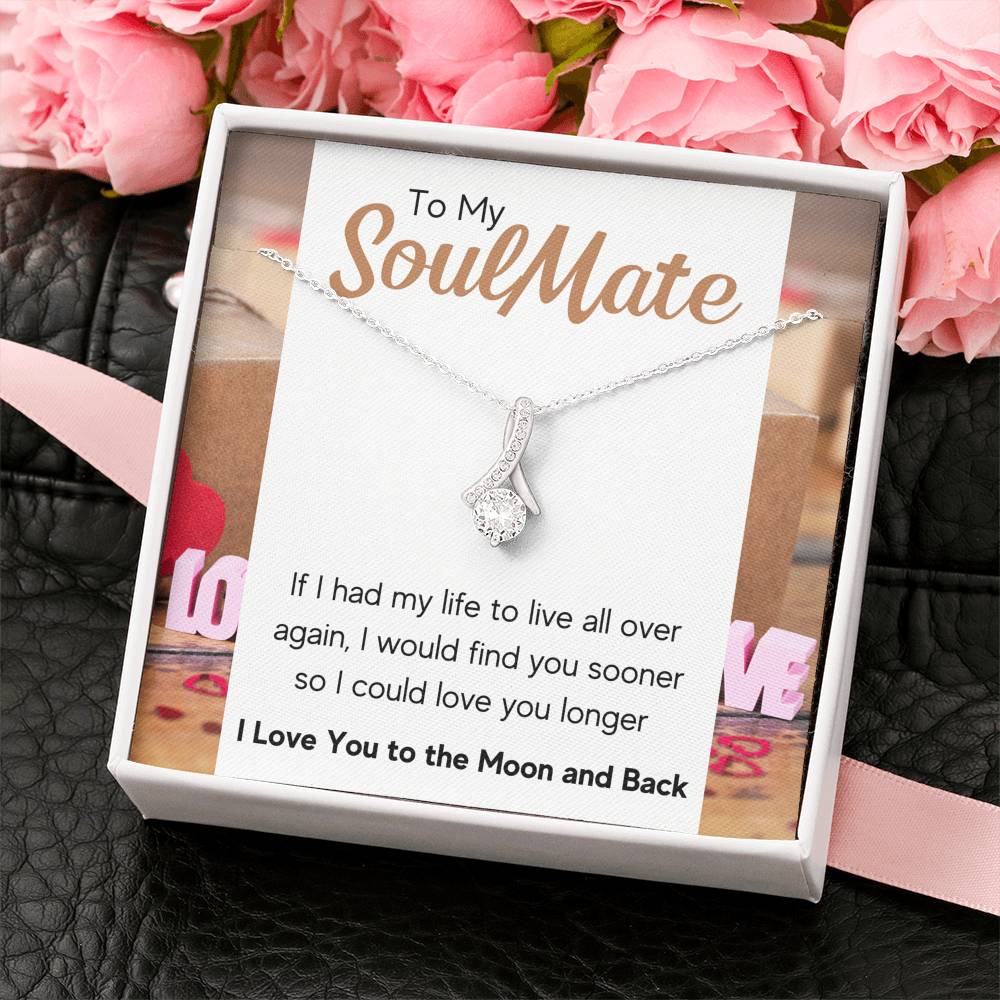 TO MY SOULMATE LOVE YOU LONGER ALLURING BEAUTY NECKLACE GIFT SET - ON CLOUD NINE GIFTS