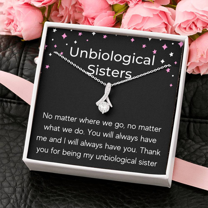 UNBIOLOGICAL SISTERS "NO MATTER WHERE WE GO" ALLURING BEAUTY NECKLACE GIFT SET - ON CLOUD NINE GIFTS