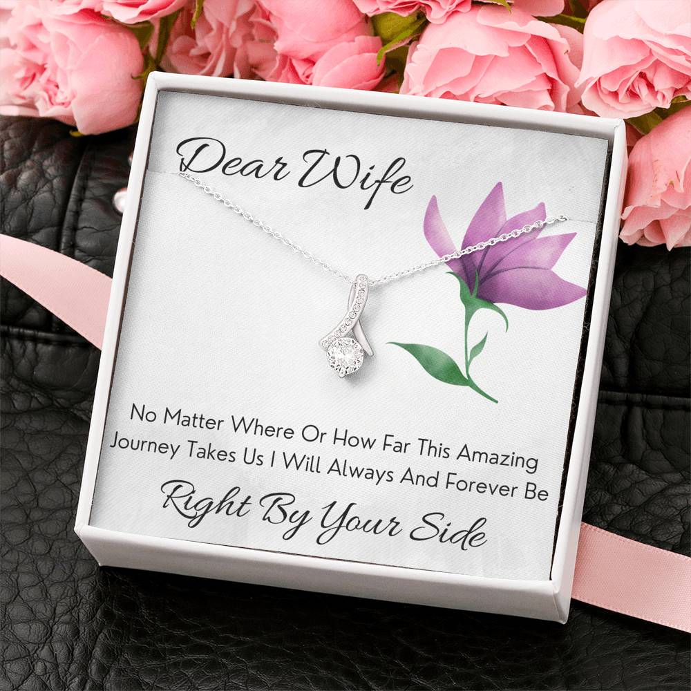 DEAR WIFE "BY YOUR SIDE" ALLURING BEAUTY NECKLACE GIFT SET - ON CLOUD NINE GIFTS