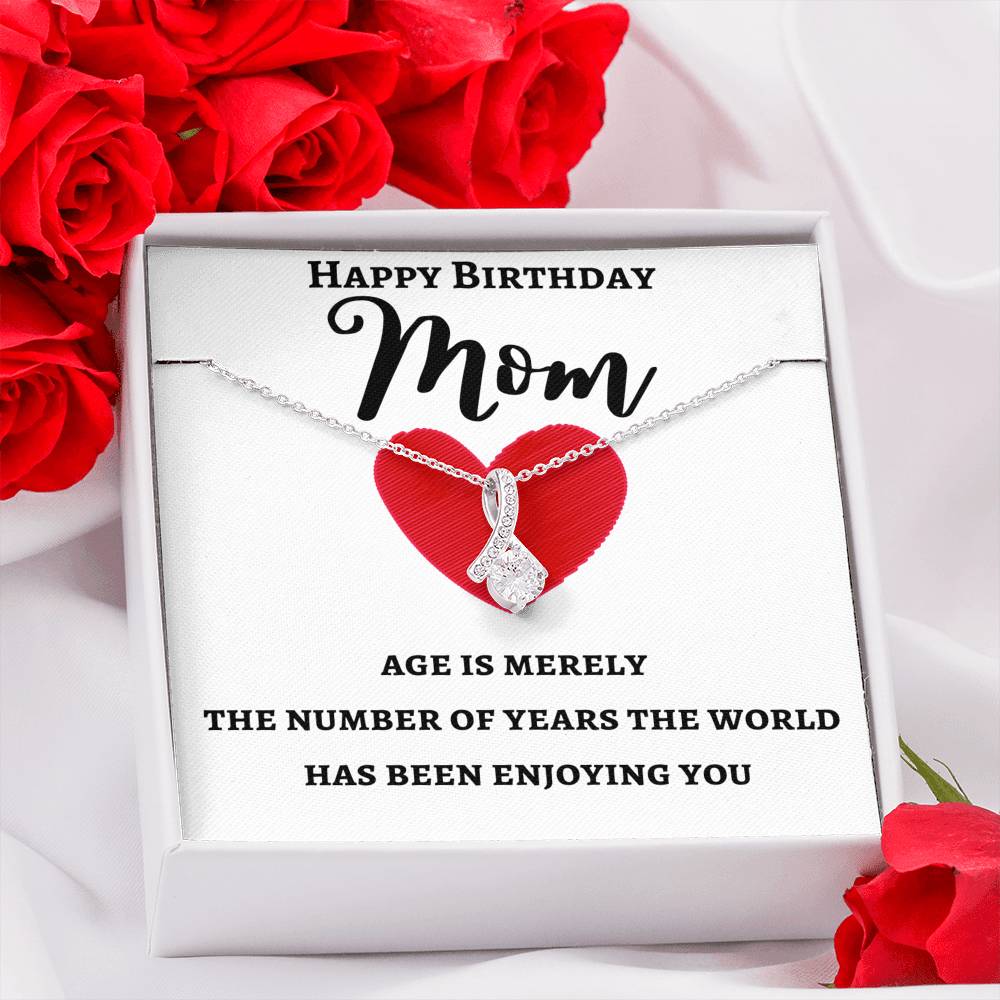 HAPPY BIRTHDAY MOM ALLURING BEAUTY NECKLACE | MESSAGE CARD | GIFT BOX - ON CLOUD NINE GIFTS