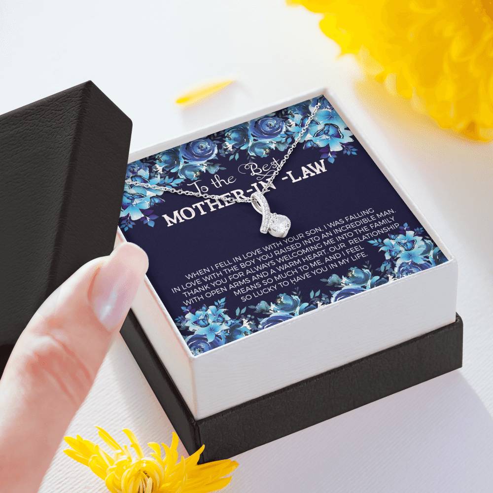 TO MY MOTHER IN LAW "WARM-SO" ALLURING BEAUTY NECKLACE GIFT SET - ON CLOUD NINE GIFTS