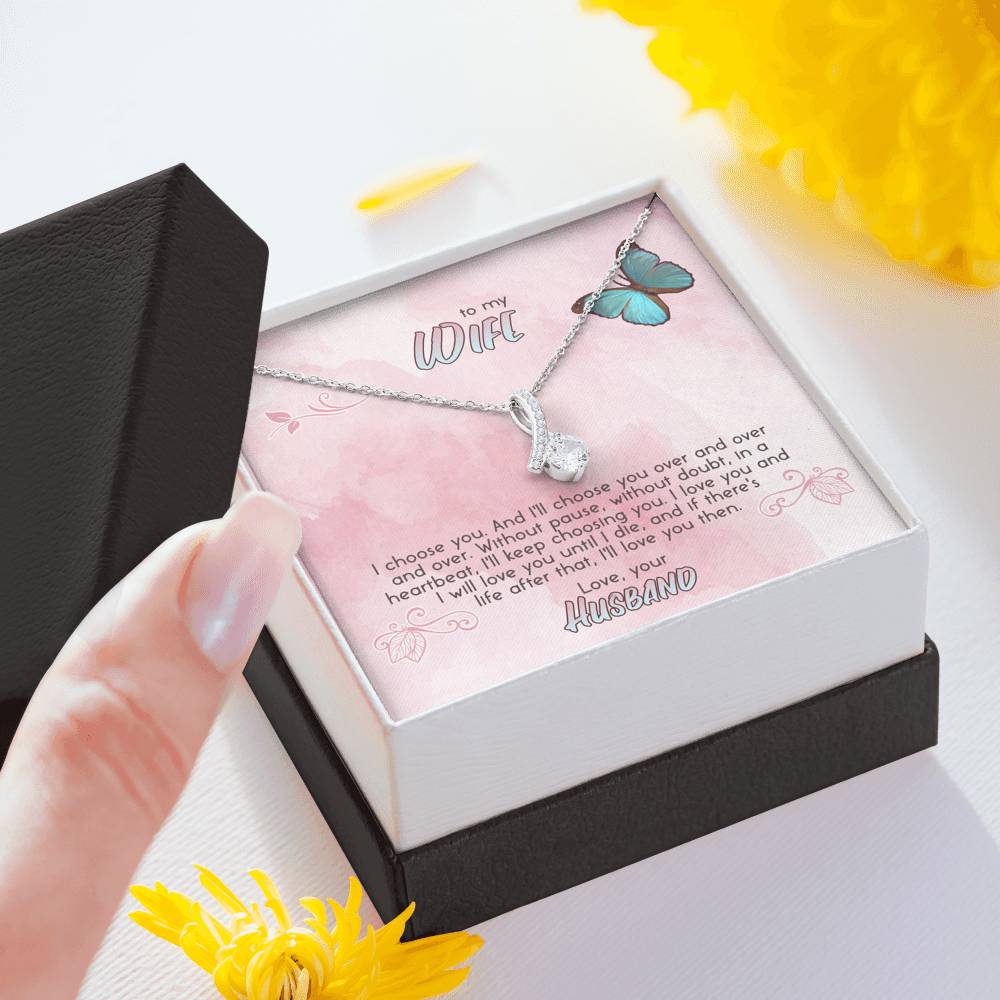TO MY WIFE "CHOOSE" ALLURING BEAUTY NECKLACE GIFT SET - ON CLOUD NINE GIFTS