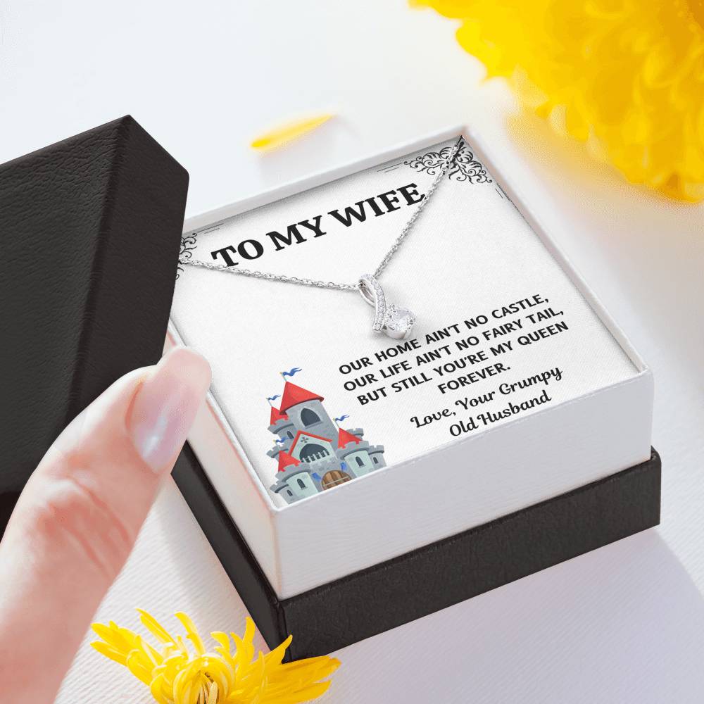 TO MY WIFE "CASTLE" ALLURING BEAUTY NECKLACE GIFT SET - ON CLOUD NINE GIFTS