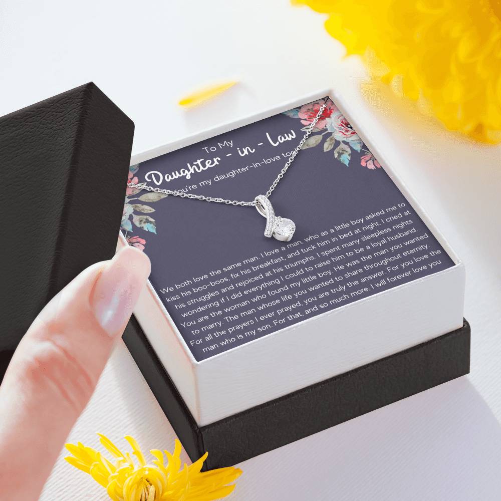 TO MY DAUGHTER IN LAW DAUGHTER IN LOVE ALLURING BEAUTY NECKLACE GIFT SET - ON CLOUD NINE GIFTS