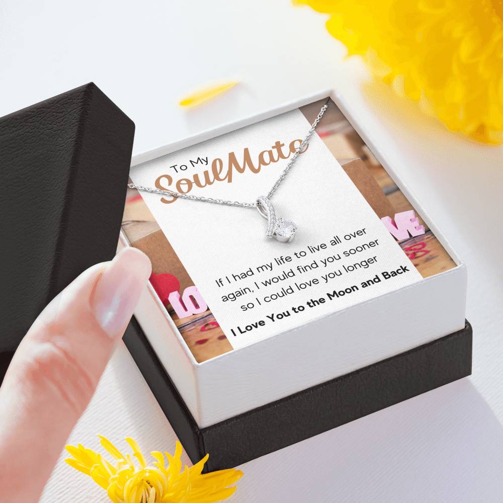TO MY SOULMATE LOVE YOU LONGER ALLURING BEAUTY NECKLACE GIFT SET - ON CLOUD NINE GIFTS