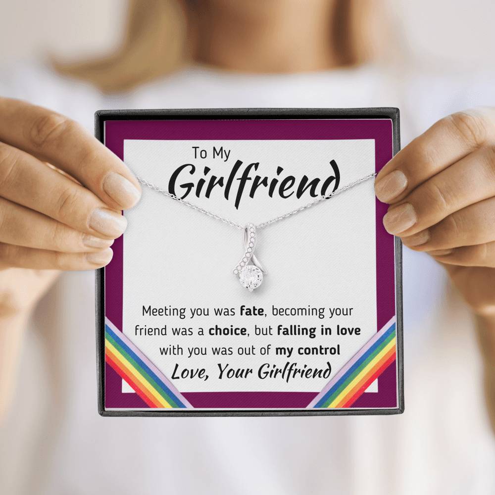 TO MY GIRLFRIEND "LOVE, YOUR GIRLFRIEND" ALLURING BEAUTY NECKLACE GIFT SET - ON CLOUD NINE GIFTS