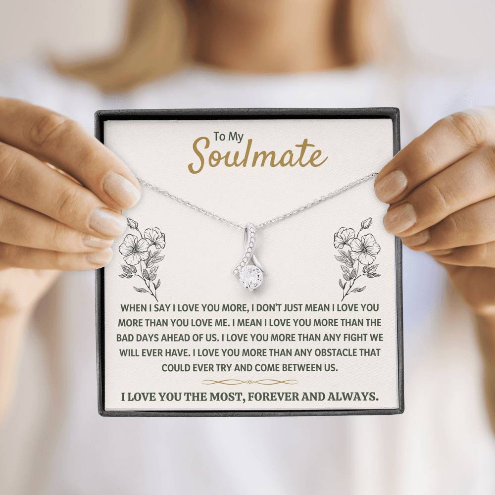 TO MY SOULMATE "THE MOST - GOLDEN" ALLURING BEAUTY NECKLACE GIFT SET - ON CLOUD NINE GIFTS