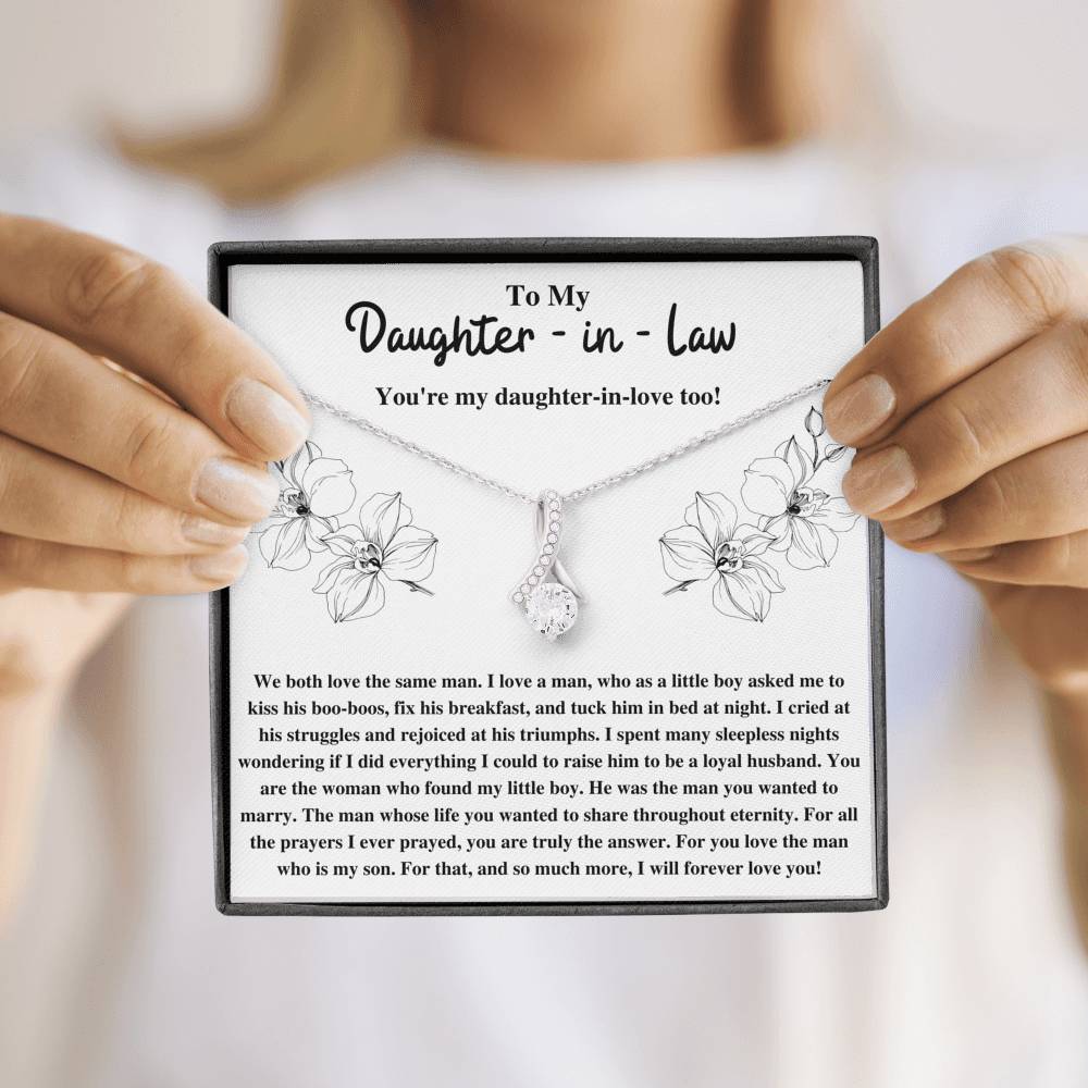 TO MY DAUGHTER-IN-LAW TRIUMPHS FLOWERS ALLURING BEAUTY NECKLACE GIFT SET - ON CLOUD NINE GIFTS