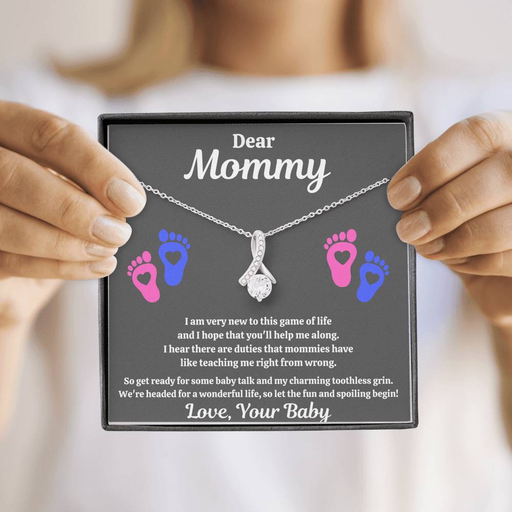 DEAR MOMMY "SPOILING HEART-FEET" ALLURING BEAUTY NECKLACE GIFT SET - ON CLOUD NINE GIFTS