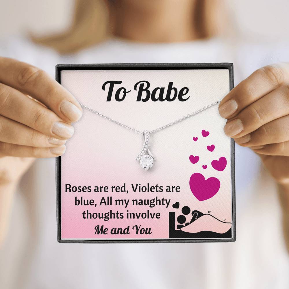 TO BABE "NAUGHTY THOUGHTS" ALLURING BEAUTY NECKLACE GIFT SET - ON CLOUD NINE GIFTS