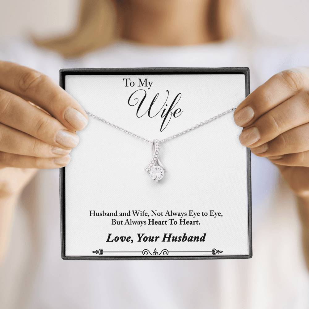 TO MY WIFE "HEART TO HEART - SO" ALLURING BEAUTY NECKLACE GIFT SET - ON CLOUD NINE GIFTS