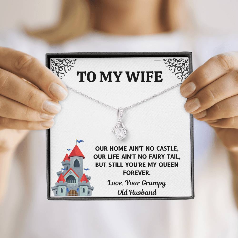 TO MY WIFE "CASTLE" ALLURING BEAUTY NECKLACE GIFT SET - ON CLOUD NINE GIFTS