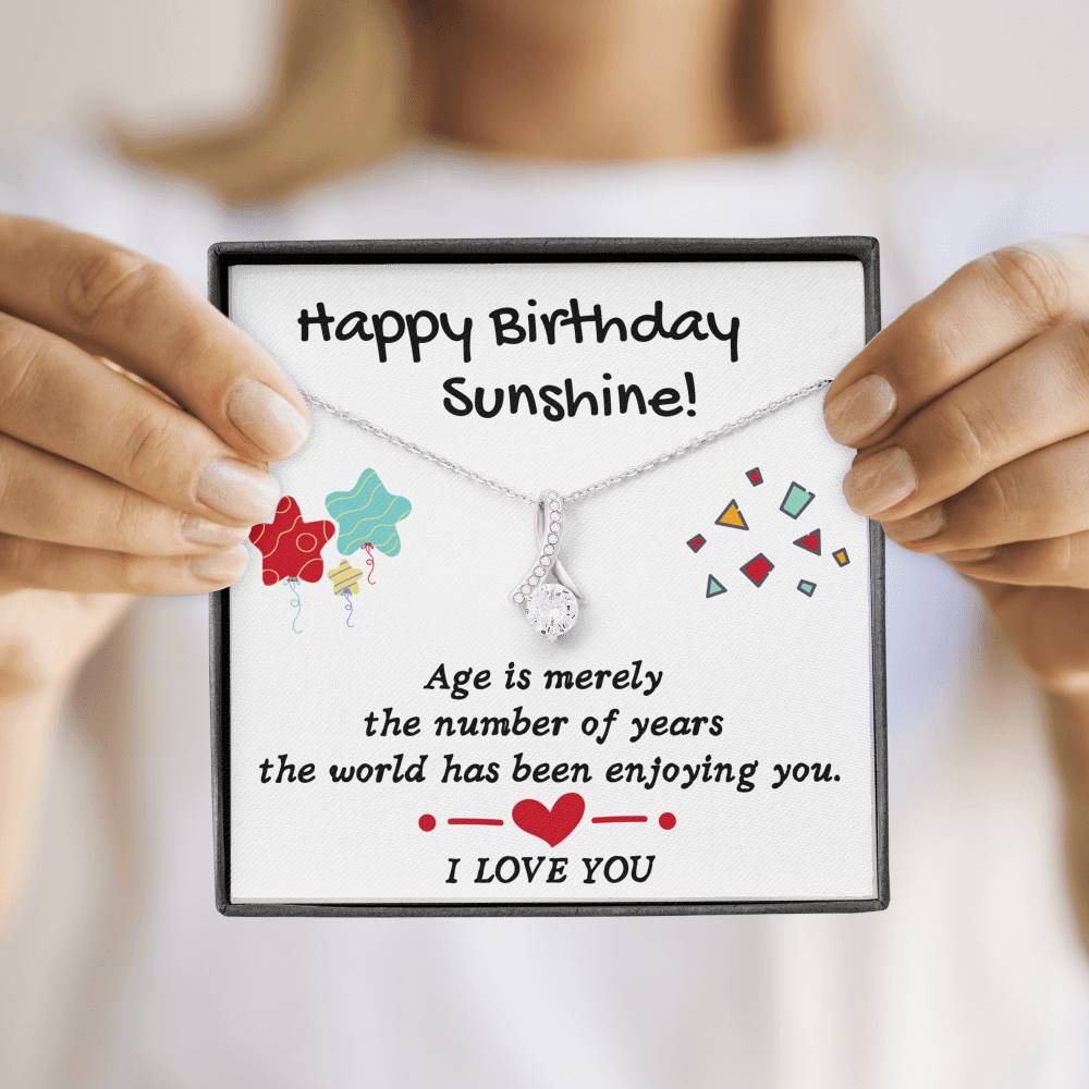 HAPPY BIRTHDAY SUNSHINE ALLURING BEAUTY NECKLACE GIFT SET - ON CLOUD NINE GIFTS