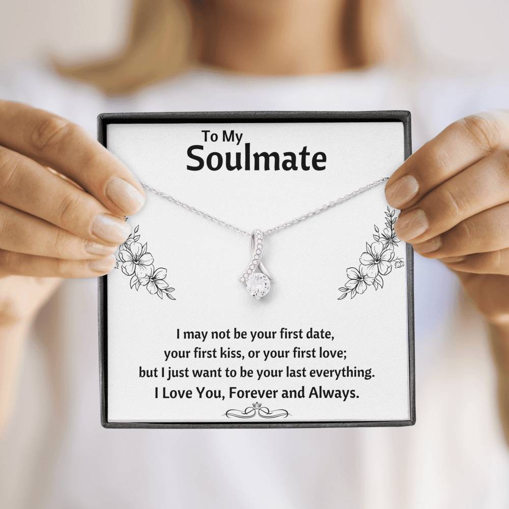 TO MY SOULMATE "LAST EVERYTHING - FLOWERS" ALLURING BEAUTY NECKLACE GIFT SET - ON CLOUD NINE GIFTS