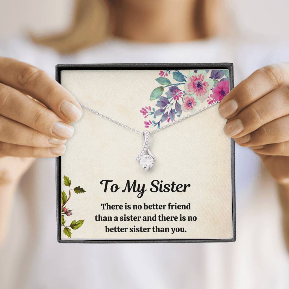 TO MY SISTER "FRIEND" ALLURING BEAUTY NECKLACE GIFT SET - ON CLOUD NINE GIFTS