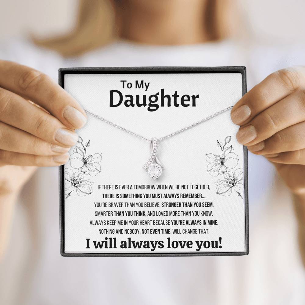 TO MY DAUGHTER "NOT EVEN TIME" ALLURING BEAUTY NECKLACE GIFT SET - ON CLOUD NINE GIFTS